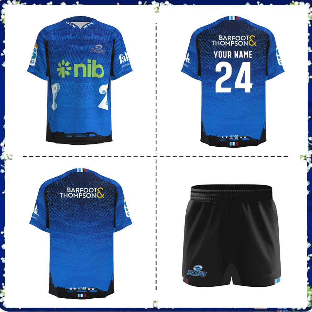 

New Arrival Summer Blues Super Rugby Home Jersey 2024 Rugby Jersey Training Jersey BLUES Jersey Mens size S--3XL--5XL