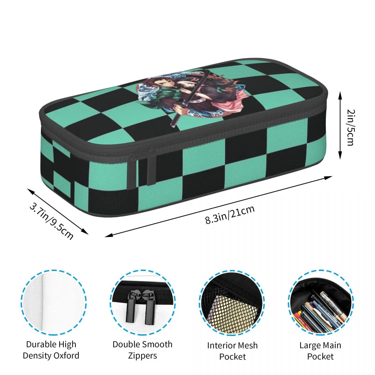 Anime Demons Slayers Manga Pencil Case Boys Gilrs Large Capacity Tanjiro Kamado Nezuko Pencil Box School Accessories
