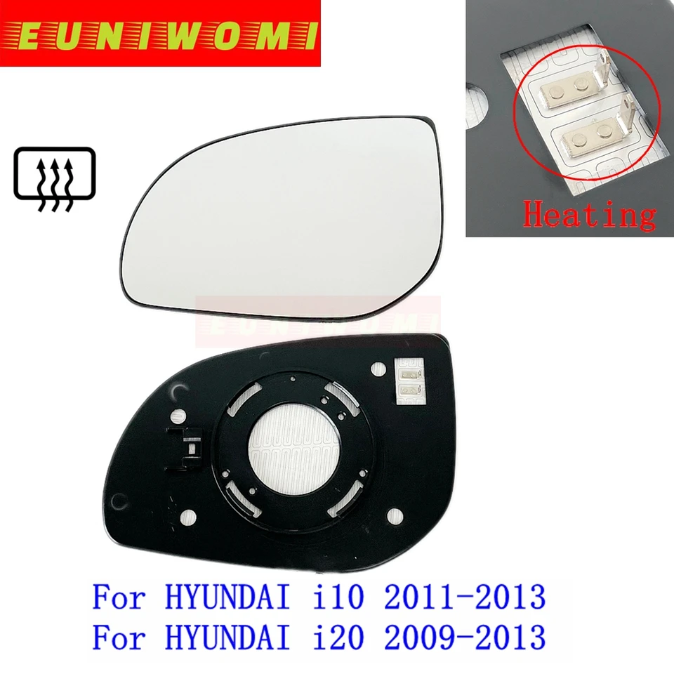 Vetro a specchio convesso riscaldato per porta laterale auto di alta qualà per HYUNDAI I10 2011 2012 2013 I20 2008 2009 2010 2011 2012 2013  34