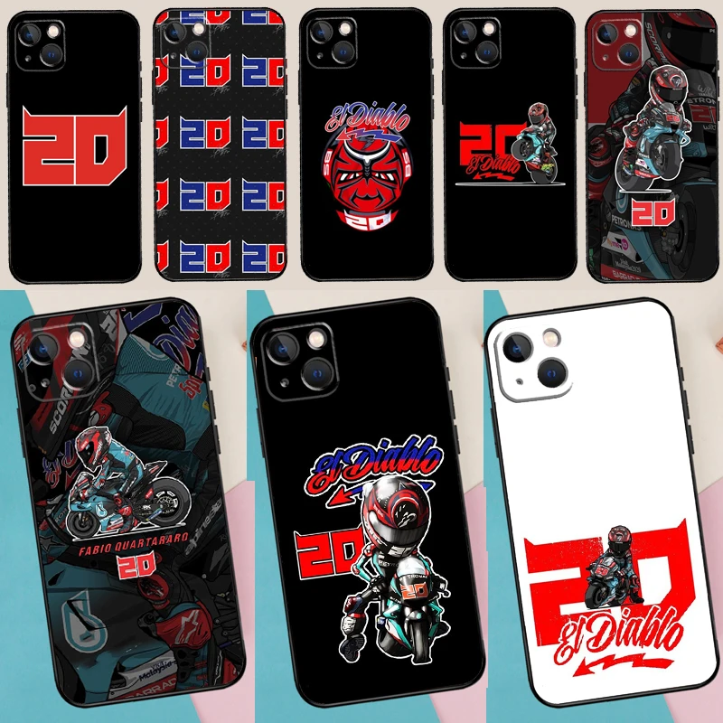 Custodia Per Telefono Moto No.20 Fabio Quartararo Per Iphone 14 13 12 Mini 11 Pro Max Se 2020 6 7 8 Plus X Xs Max Xr Cover Shell