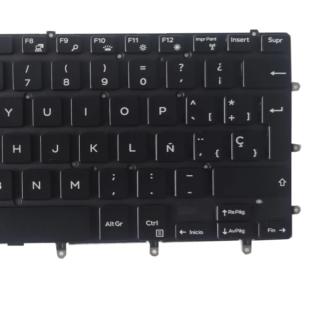 Teclado Espanhol Retroiluminado para Dell Xps 15 9550 9560 9570 7590 Lpatop sp Preto Novo - Imagem 3