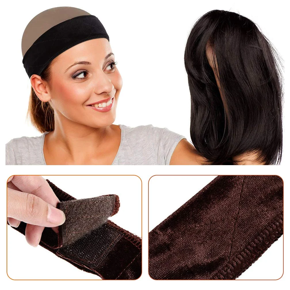 New Invisible Wig Hair Band Plussign Wig Grip Headband For Lace Frontal  Wigs 1Pcs/Lot Nude Non-Slip Velvet Wig Band To Hold Wig