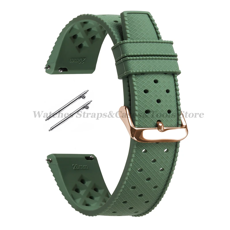Tropical Silicone Quick Release Watch Band Strap – Premium Rubber Tropic Design