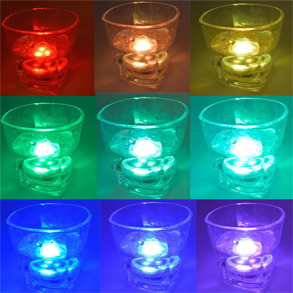 미니 잠수정 조명 IP68 방수 차 램프 SMD5050 RGB 색상 원격 컨트롤러, 꽃병 홈 파티 타이머