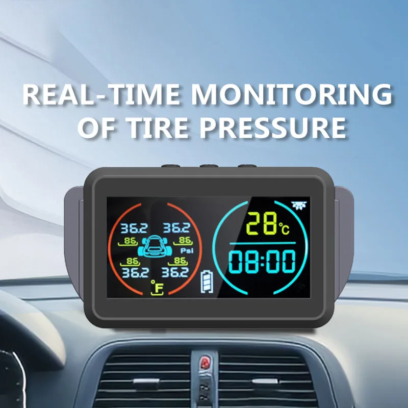 1 Set Tire Pressure Monitor Sensor with Internal and External Automotive Wireless High Precision Universal Tire Detection Device