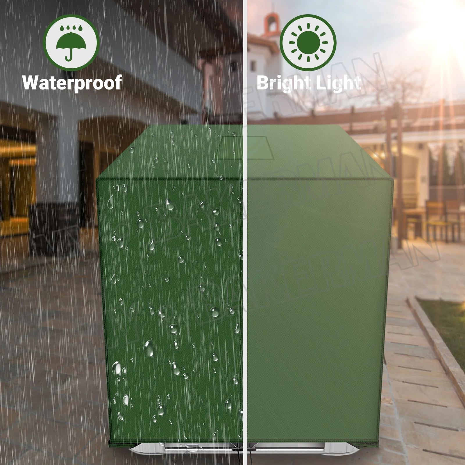 1000L IBC Tank Cover Container Aluminum waterproof Dustproof Rainwater Tank Oxford Cloth UV Protection rainproof tarpaulin