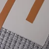 Modern light luxury model room orange gray leather stitching cotton jacquard pillow sofa pillow living room square pillow 4