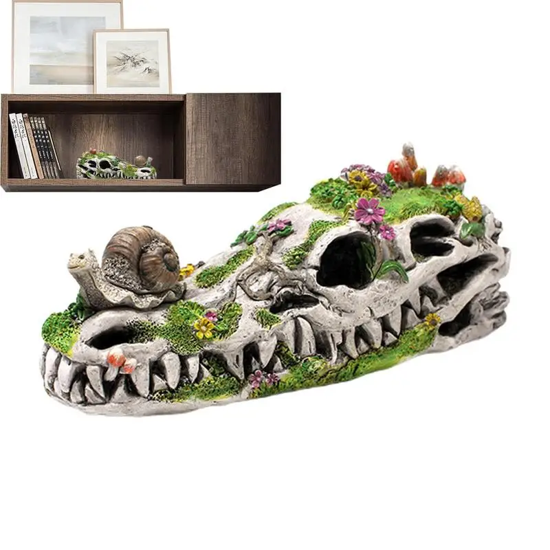 

Garden Sculptures & Statues Alligator Christmas Ornament Crocodile Ornament Alligator Ornament For Lawn Patio Yard Art Balcony
