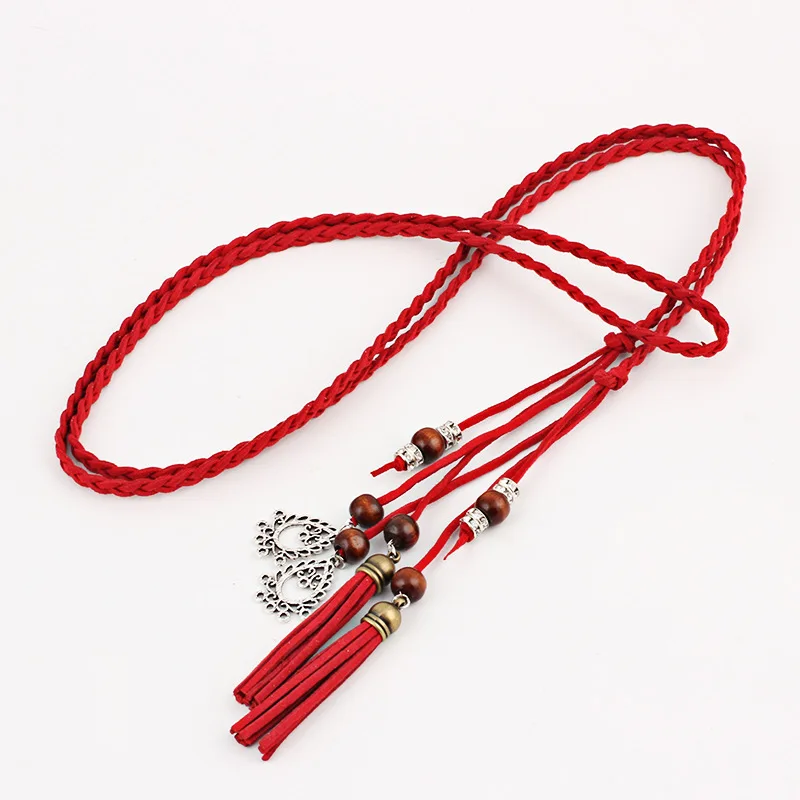 Handmade Tassel Belt for Women Braided Waist Rope Hanfu Ma Mian