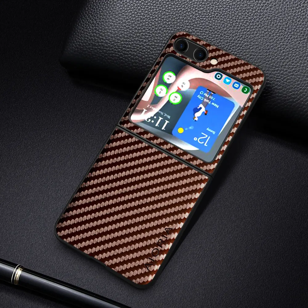 Carbon Fibre Shockproof Slim Non-Slip Full Body Protective Phone Case