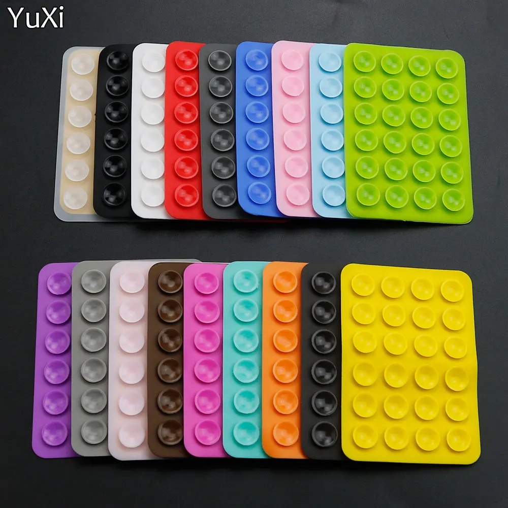 Thickened Silicone Suction Cup 24 Square Suction Cups Mobile Phone Tablet Luggage Cup Universal Charger Leather Case