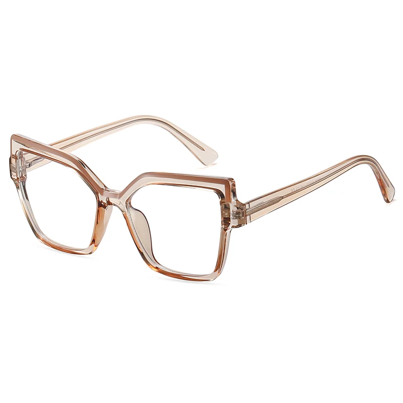 

KANSEPT Fashion Glasses Frame Women 2022 Retro Square Anti Blue Light Glasses Colorful Big Face Eyewear Optical Frames Spectacle