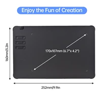 VINSA T1161 /T605/T906 Graphics Drawing Tablet Ultra-thin Art Creation Sketch with Battery-free Stylus 8 Pen Nibs 16384 Levels - Image 4