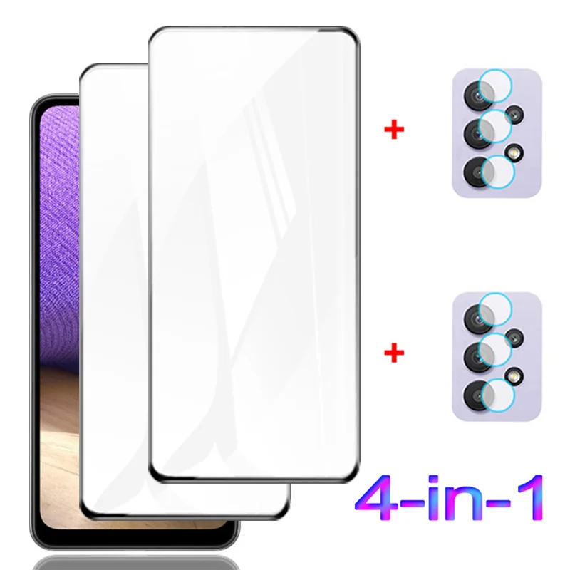 Protection d'écran pour smartphone ADVANSIA verre trempé (film de protection)  pour samsung galaxy a53 5g 6. 5 pouces [x2] pieces [sans bulles]