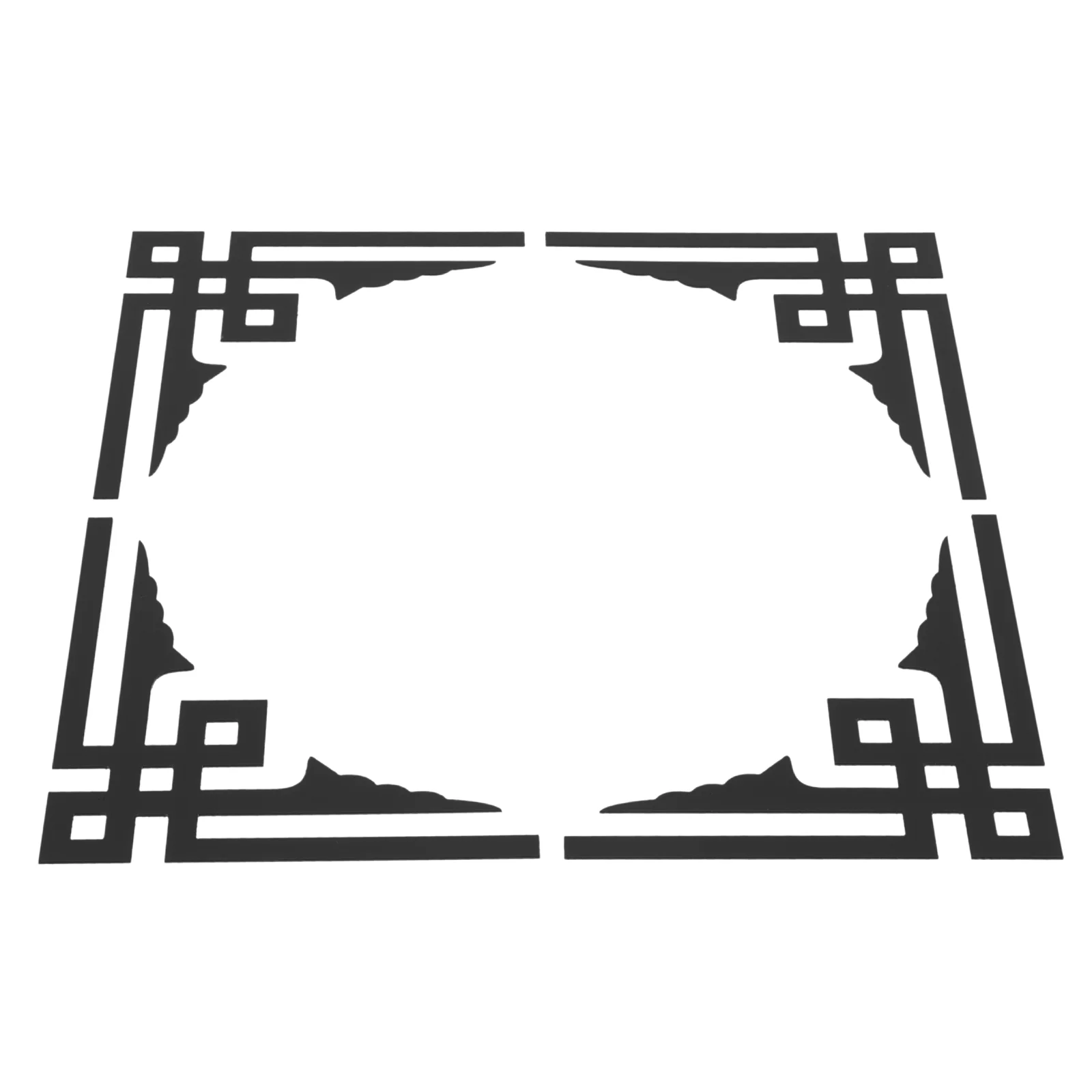 

4pcs Mirror Decal Cabinet Sticker Furniture Sticker Applique Sticker Accessory