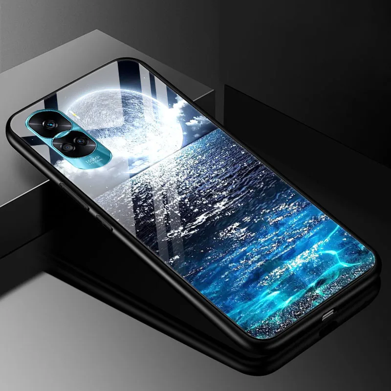 Luxury Tempered Glass Phone Case with Bumper - Cute Design