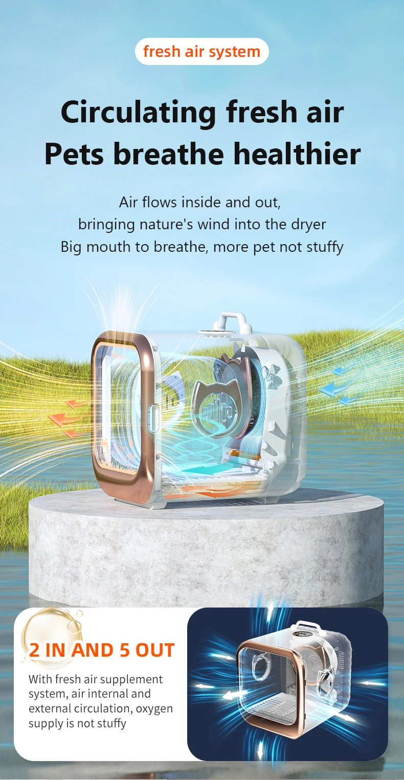 Customizable 63L Dryer Box Small Dogs Cats Durable ABS Plastic Polyester Infrare