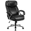 Big & Tall 500 lb. Rated Black LeatherSoft Executive Swivel Office Chair Headrest Lumbar Support Contoured Design Ergonomic Task 1