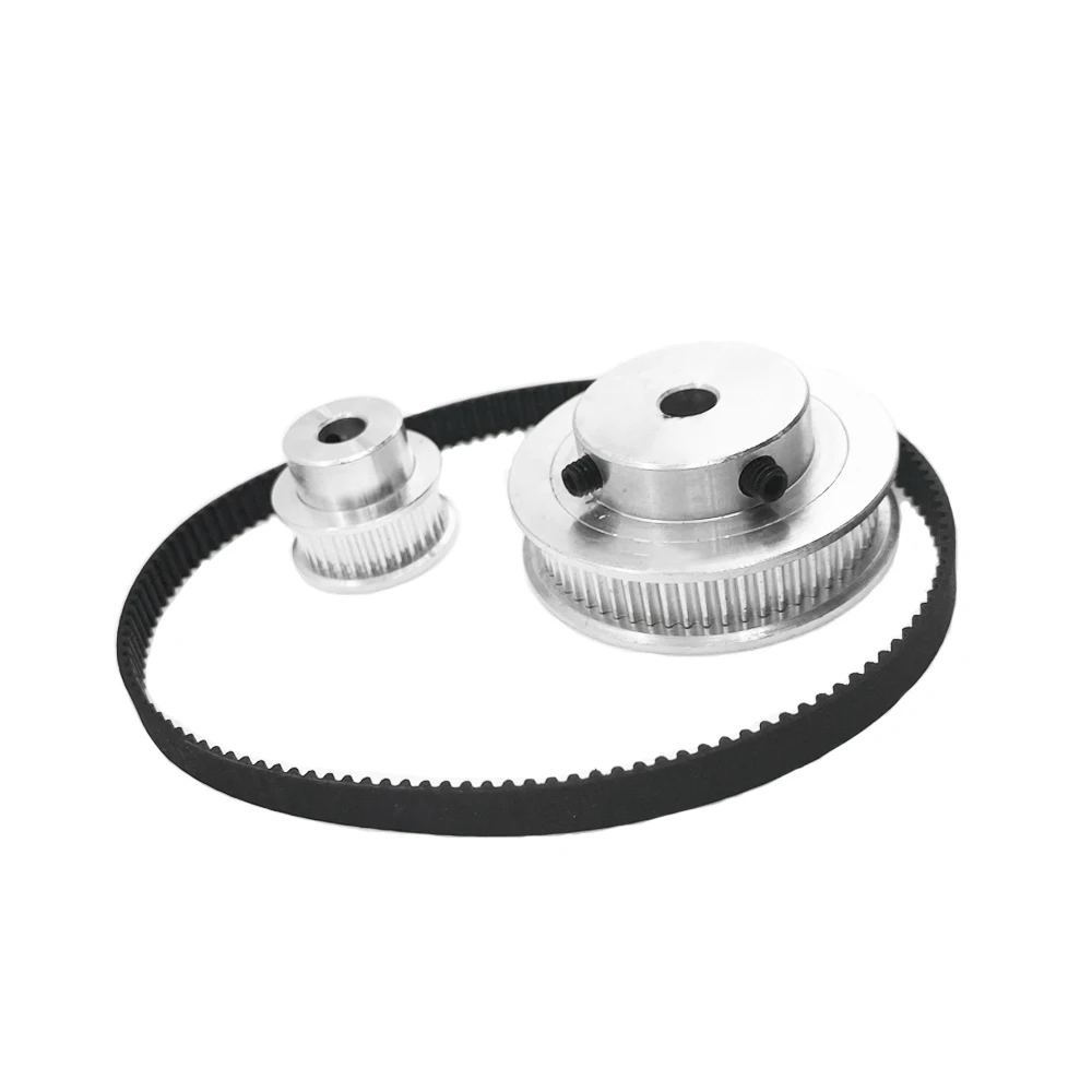GT2 2M Synchronous Wheel 16 20 30 40 60 80 Tooth Timing Pulley Belt Set Aperture 5/8 mm Width 6/10mm Tensioning Wheel 3D Printer