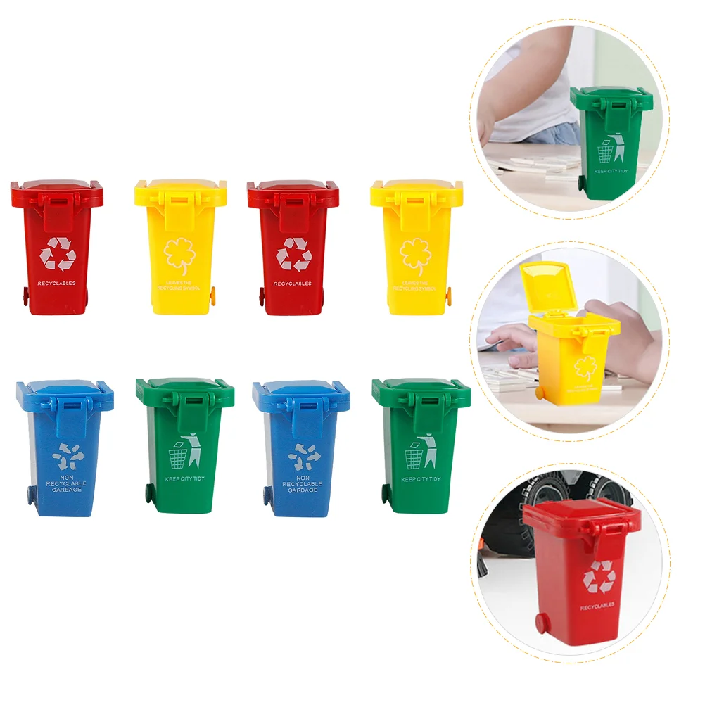

Kid Push Garbage Can Toy Children Trash Can Toys for Playing Foldable sliding children's Mini trash can garbage sorting bin