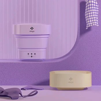샤오미 Moyu 미니 세탁기, 휴대용 접이식 청소 기계, 세탁 기계, 속옷 양말 아기 옷, 여행용 클리너