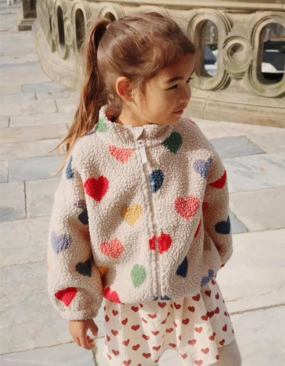 2025 Winter KS Children Cotton Lamb Wool Warm Outerwear Clothes Girls Print Coats Baby Boys Plus Fleece Jackets Kids Clothing