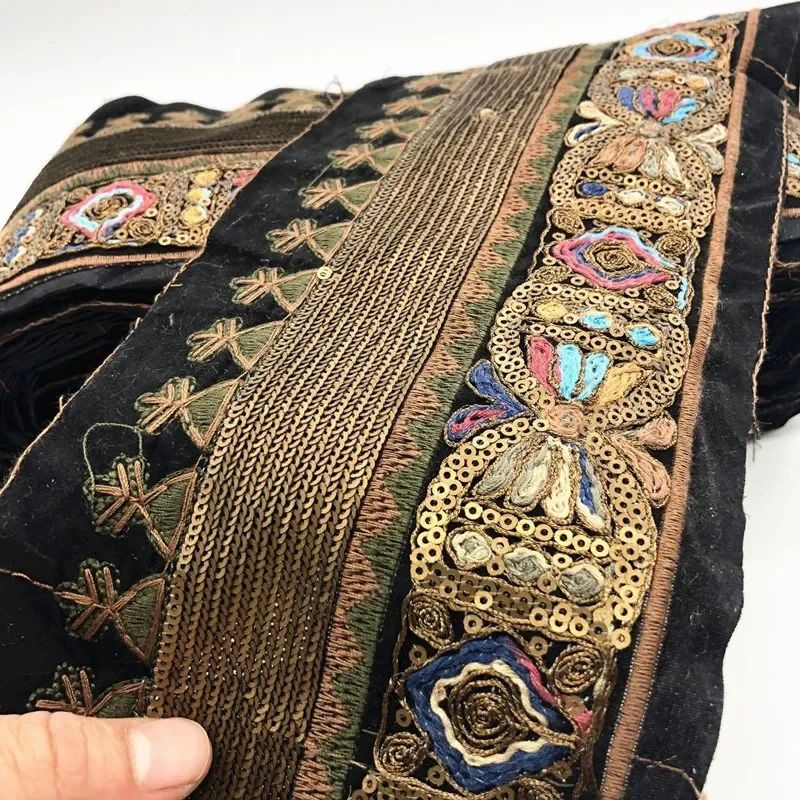 1 Yards Lace Ribbon African Fabric Sewing Applique Embroidered Lace Trim Hat Bag Clothing Accessories lace ribbon lace fabric lace sewing accessories lace sewing supplies lace accessories lace garment accessories lace decoration