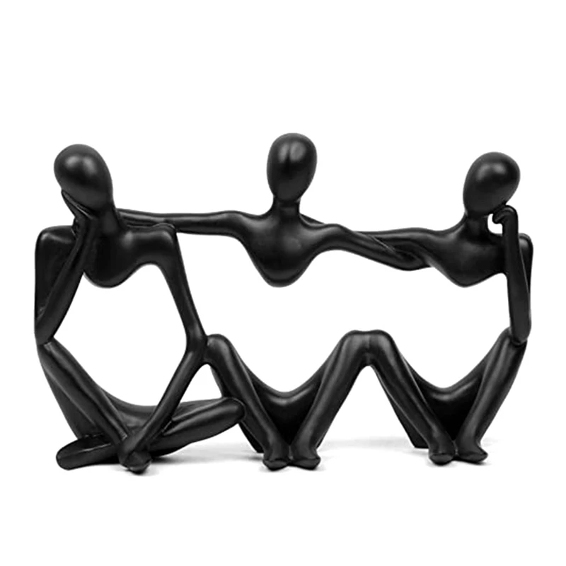 

Черные Декоративные акценты, черный домашний декор, абстрактный декоративный стеллаж из смолы, Современные простые в использовании книжные полки для дома