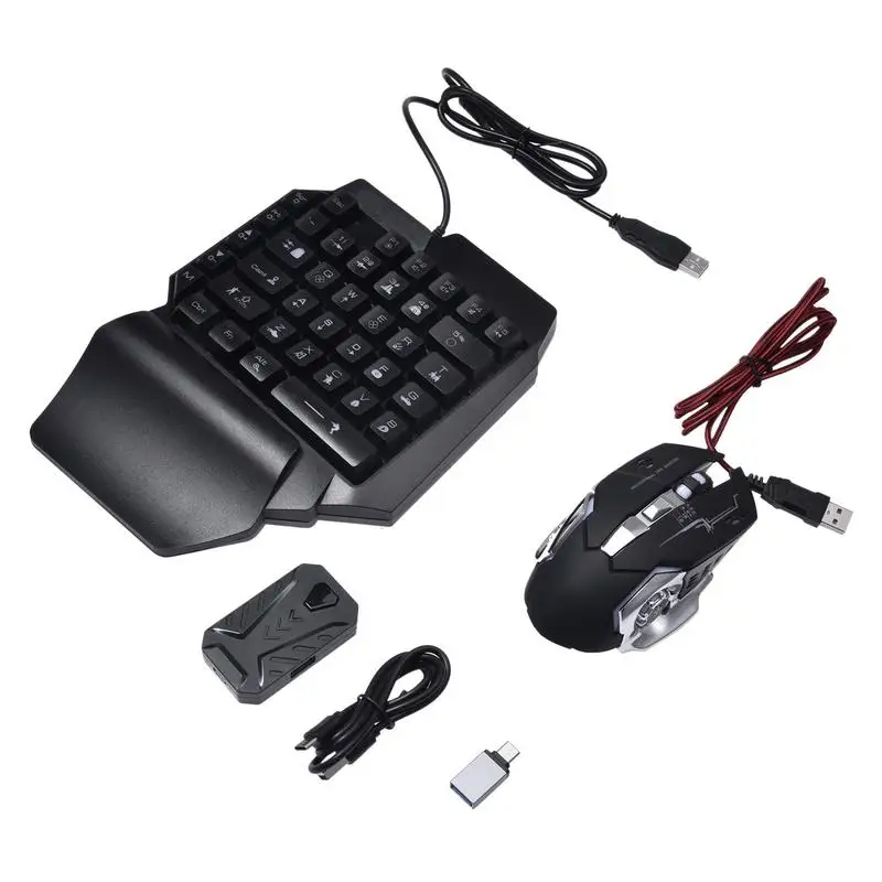 Gaming Keyboard Mouse Combo with Converter for Consoles