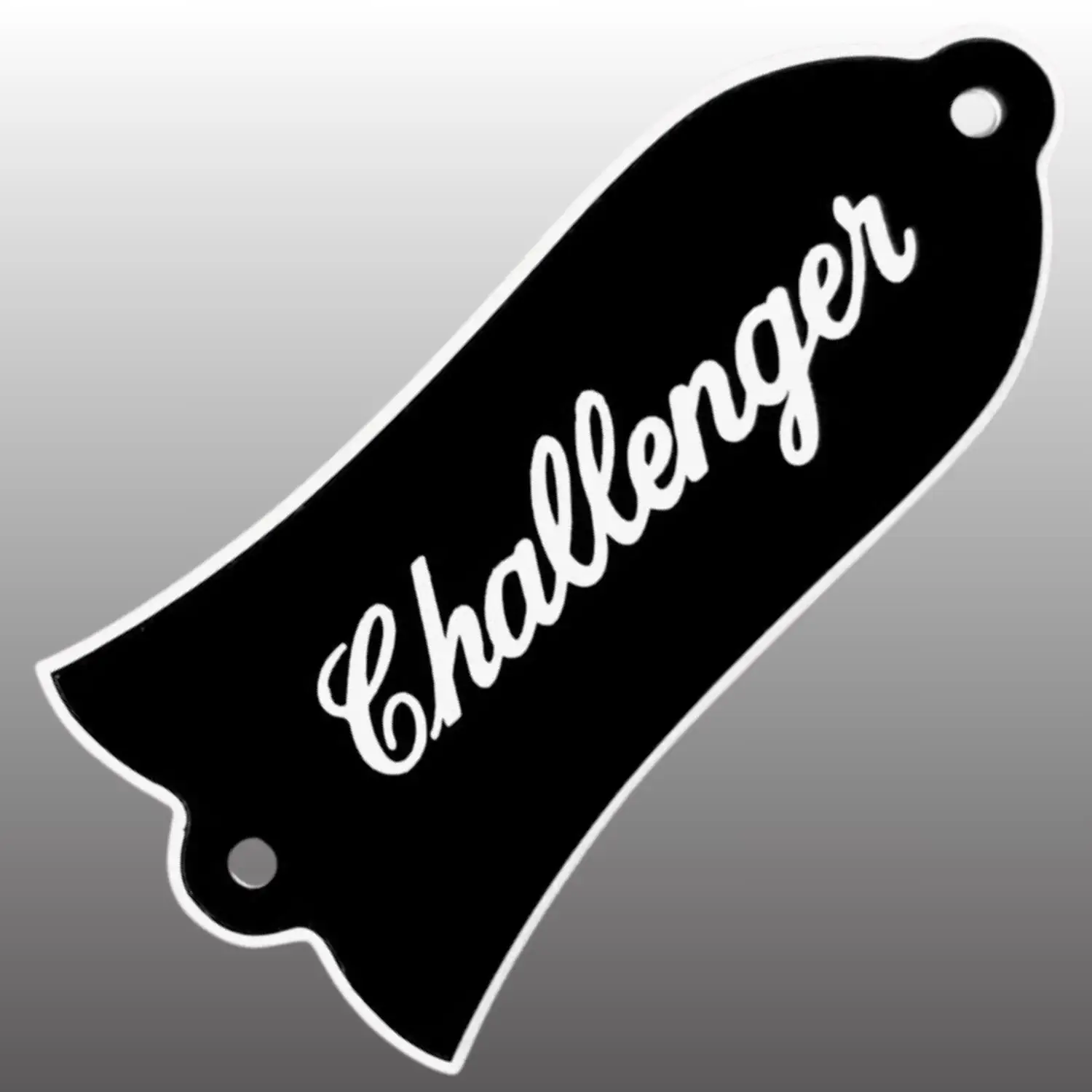 Bell Shape Black Custom Truss Rod Cover Plate with Dual Holes