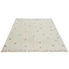 Dot Fluffy Carpet For Living Room With Tassels，White Hairy Nursery Play Mats For Children,Rectangle Plush Kids Bedroom Rug 4
