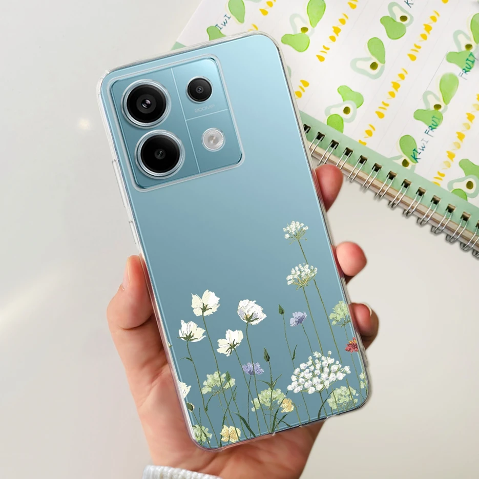 Chic Painted Clear Silicone Phone Case with Bumper Protection