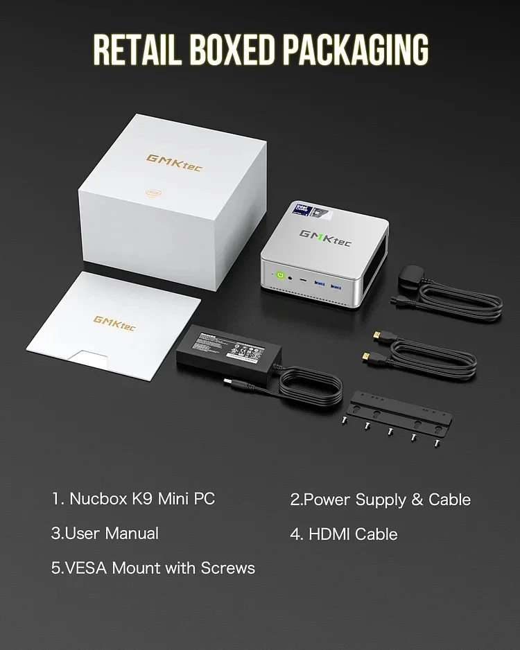 GMKtec K9 ミニPC Core Ultra 5 125H Windows 11 DDR5 5600MT/s PCIe4