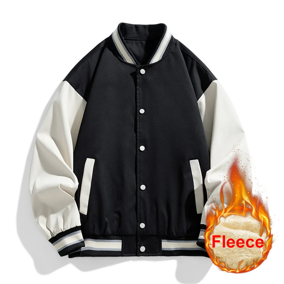 Black Baseball Jacket Men Plus Size 10XL Bomber Jackets Coats Fashion Casual Patchwork Jacket Male Big Size 10XL Outerwear 2