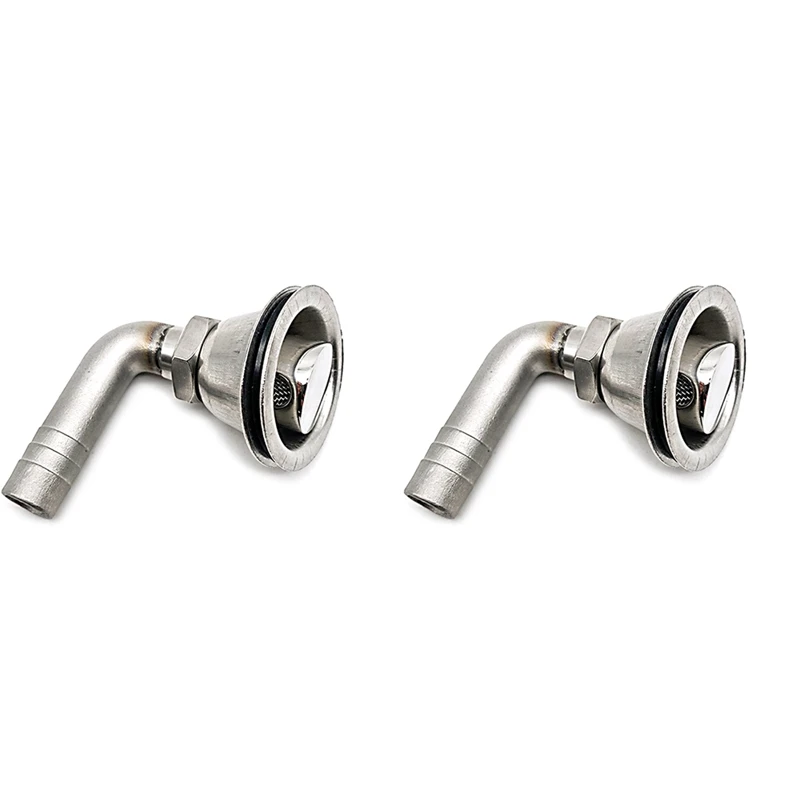

2X 90 Degrees Boat Fuel Tank Vent 316 Stainless Steel Marine Flush Mount Fuel Gas Tank Vent For Yacht