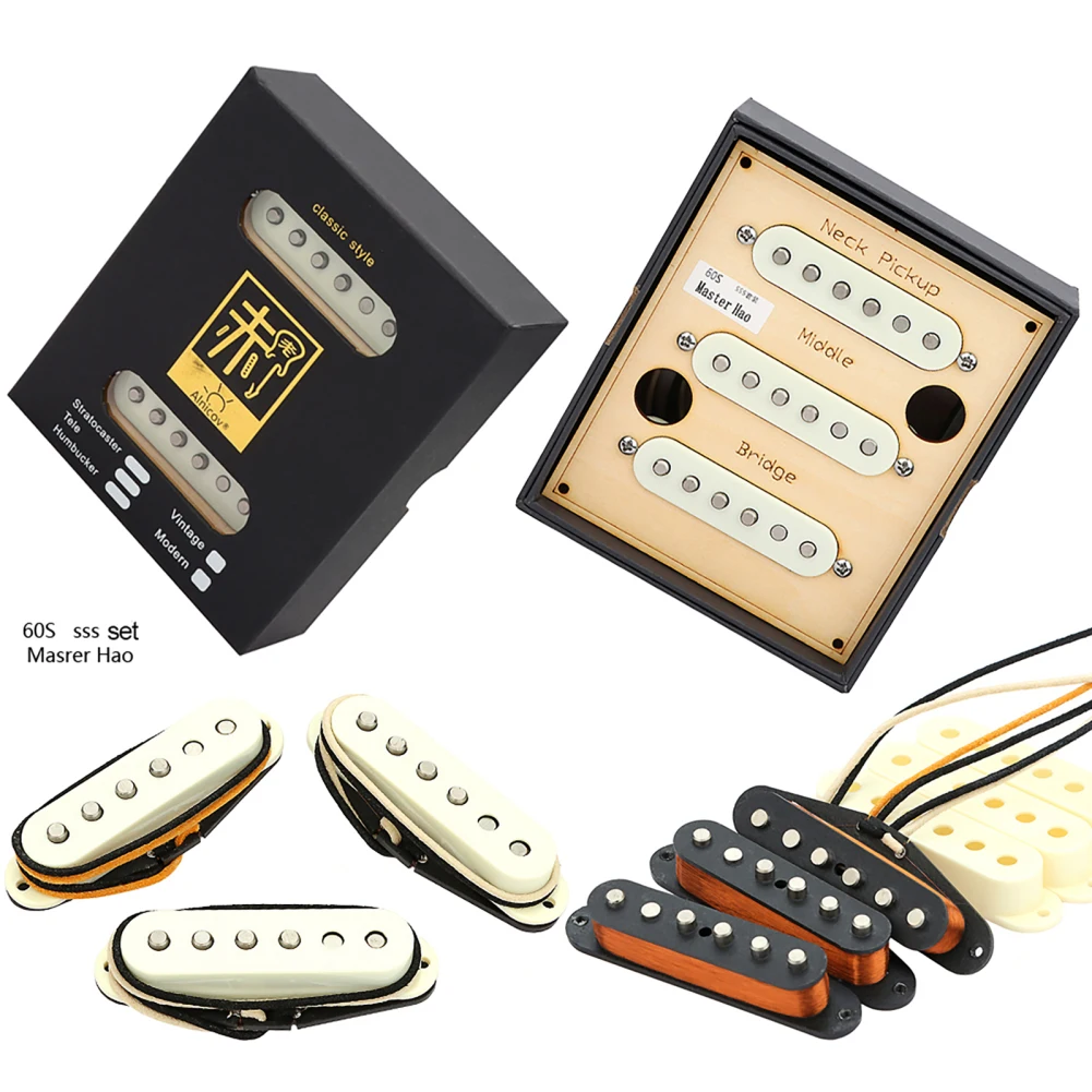 

Acoustic Guitar Pickups Humbucker Magnetic Pickup Electric Guitar Neck Middle Bridge Pickups Musical Instrument Accessories