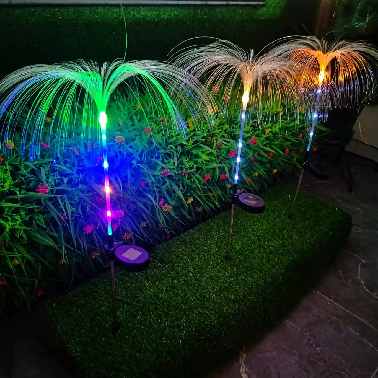 LED Solar Jellyfish Garden Lights Outdoor Waterproof Christmas Ornaments Yard Balcony Lawn Decoration Solar Powered Flowers Lamp image_3