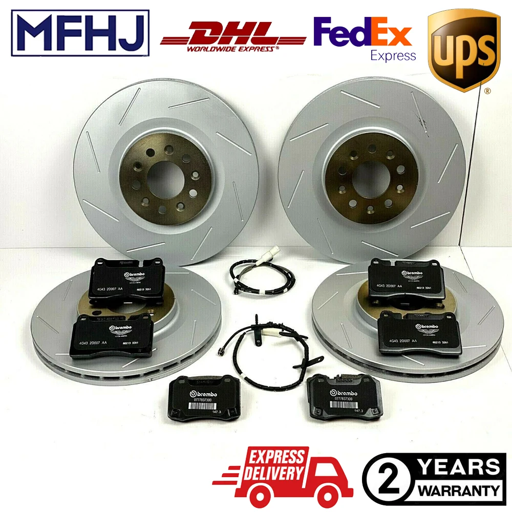 Per Aston Martin Db9 E V8 Vantage Set Pastiglie E Rotori Freno Anteriori E Posteriori-Genuine