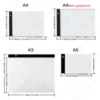 A3/A4/A5 3 Level Dimming With Scale LED Drawing Copy Board Kids For Toys Painting Education Children Growth Creative Kids Gifts 2