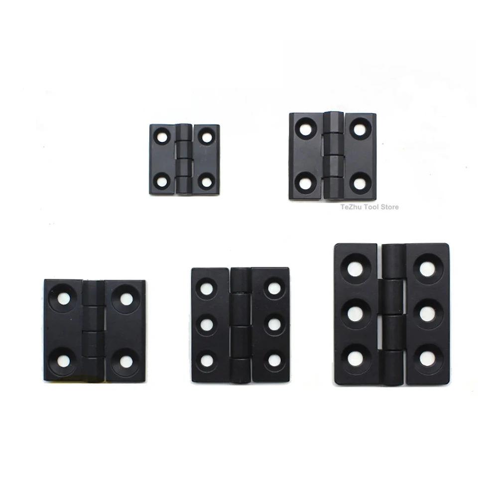 Door hinges 1pcs 40/50/60/65/80mm butt metal black cabinet aluminium box backflap shed heavy-duty thickened