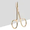 1Pcs stainless steel Eyebrow Scissor Electroplated Rose Gold Mini scissors Makeup Eyelash Trimmer Facial Beauty Scissors 4