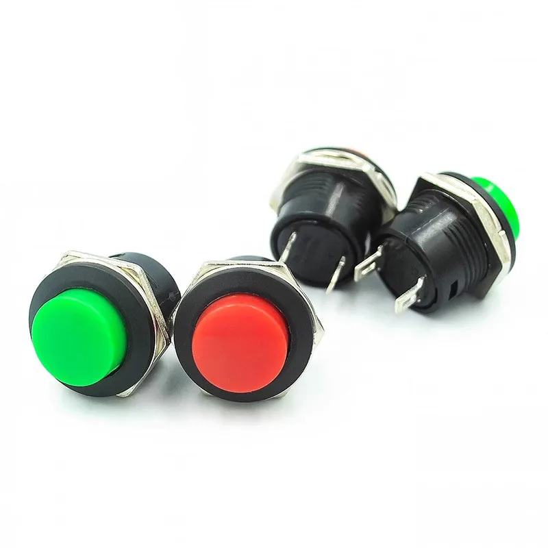 

10~1000Pcs R13-507 Series Button Switch 16MM Self Reset Button Switch Circular Non Self-locking Button Inching Switch