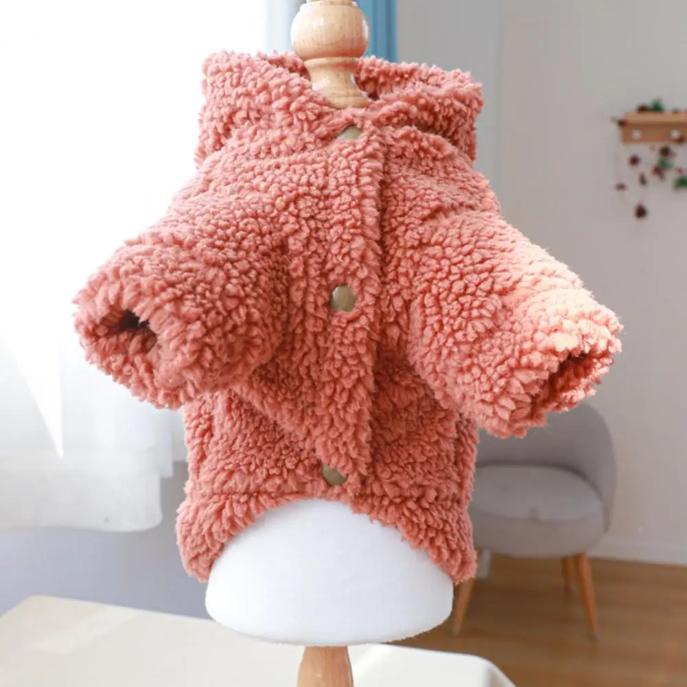 

Sherpa Dog Hoodie Cozy Cartoon Pet Winter Jacket Quirky Lambswool Sweatshirt for Dogs Cats Warm Comfortable Cute Pet for Autumn