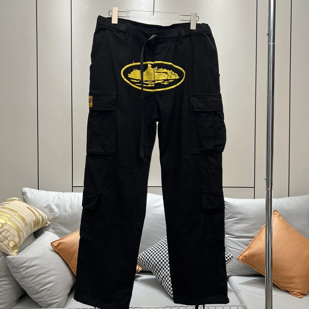 CORTEIZ-pantalones de chándal de cintura baja para hombre y mujer, ropa de  chándal holgada, pantalones Cargo para correr, ropa de calle - AliExpress