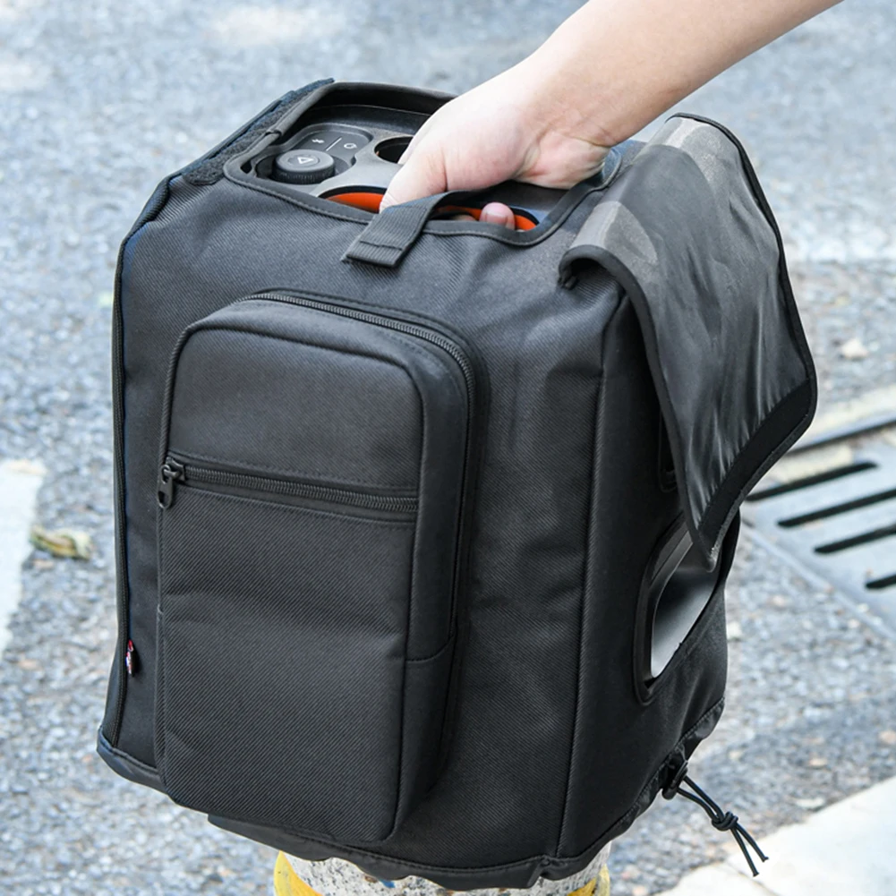 Custodia per Altoparlante con Tasca Laterale per Microfono, Borsa da Trasporto Antiurto per Accessori, Compatibile con Partybox Encore Essential - immagine 4