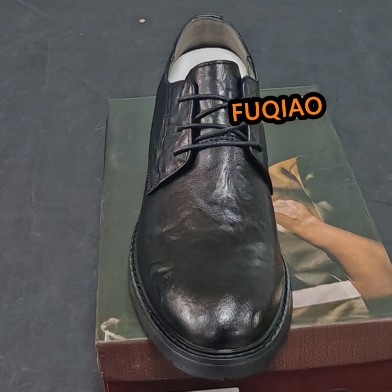 Männer Leder Schuhe Höhe Aufzug Schuhe Für Männer Luxus Kleid Schuhe Formale Büro Business Bequeme Erhöhen 8 cm Hochzeit Schuhe – Detail 6