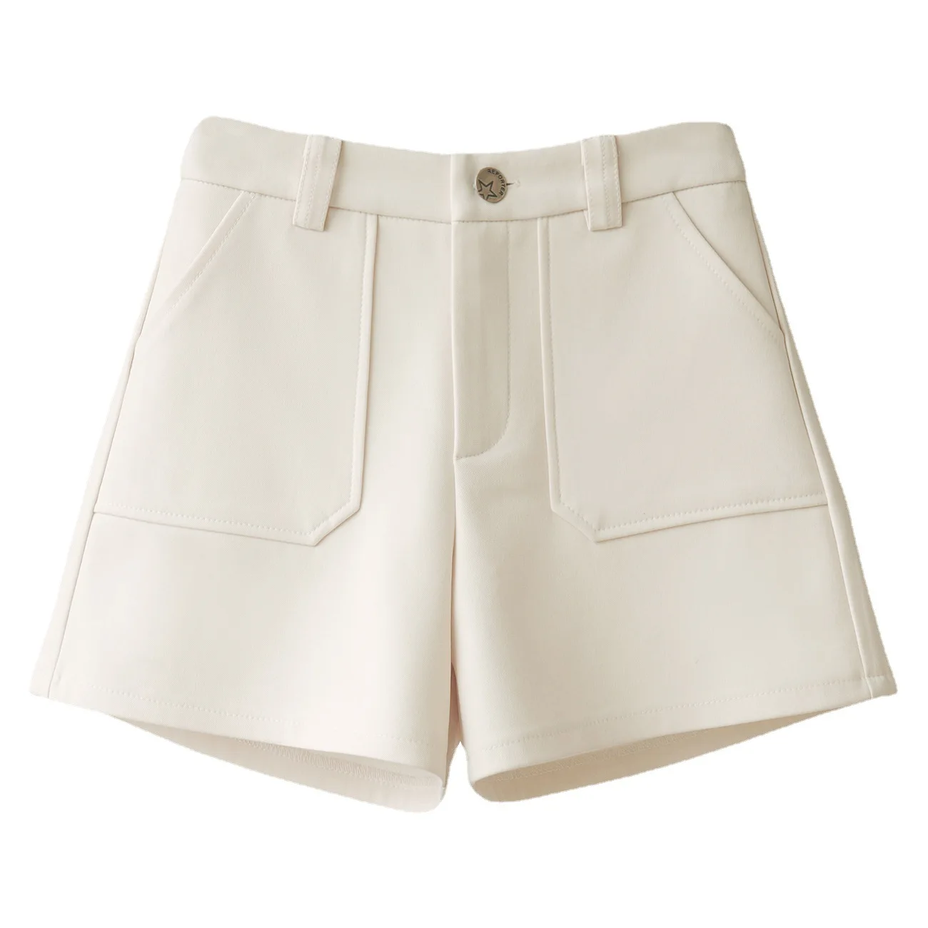 Summer High Waist Wide Leg Single Layer Thin Loose and Slim A-line Casual Pants Shorts Women