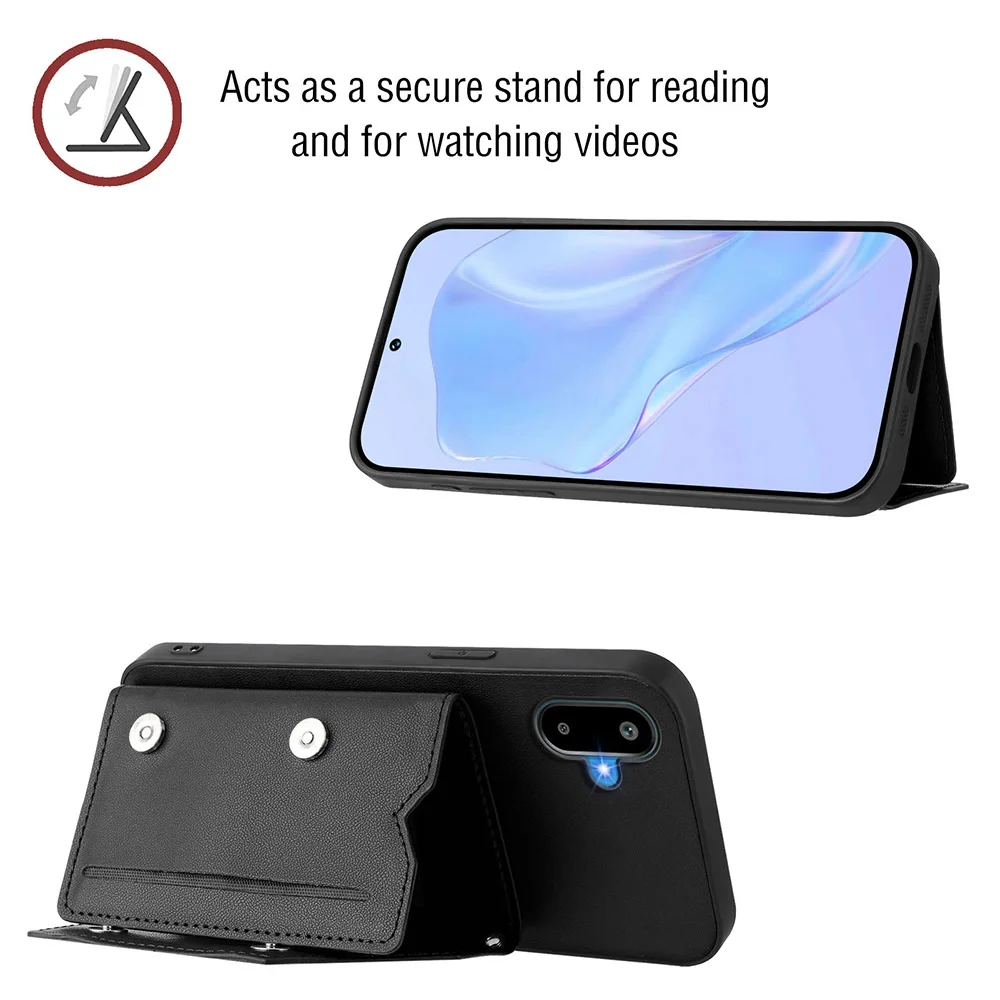 Card Holder Button-Flip Leather Wallet Phone Cover