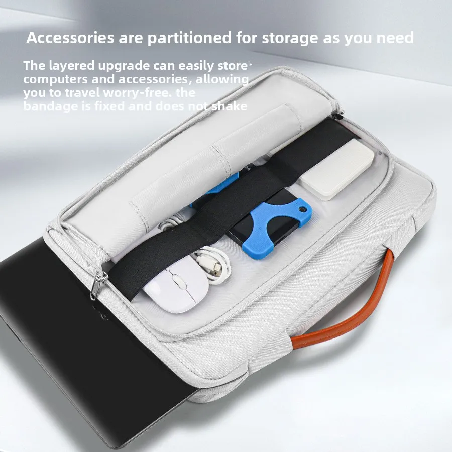 Borsa a tracolla per laptop 13 14.2 15 16 pollici, custodia per notebook per Macbook HP Dell Acer, borsa da viaggio antiurto per computer, valigetta da lavoro - immagine 5