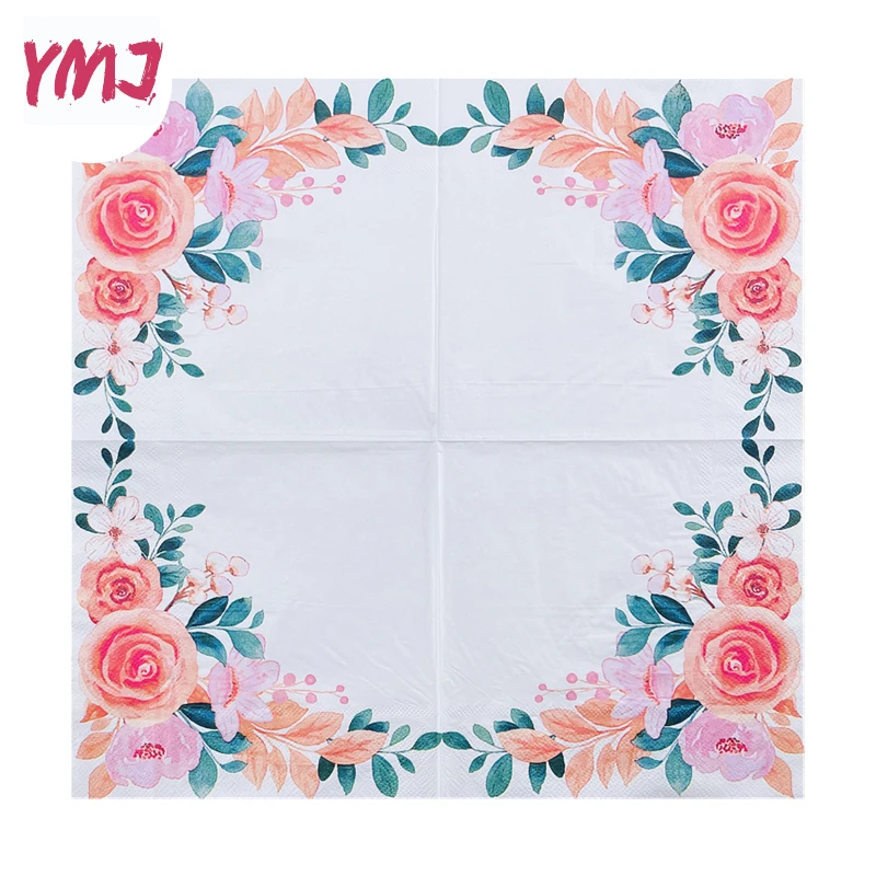 Ghirlanda Tovaglioli Colorati Usa E Getta Hotel Cafe Festa Di Compleanno Decorazione Log Paddle Dinner Paper 2-Ply 20 Pz/Pac 33*33Cm